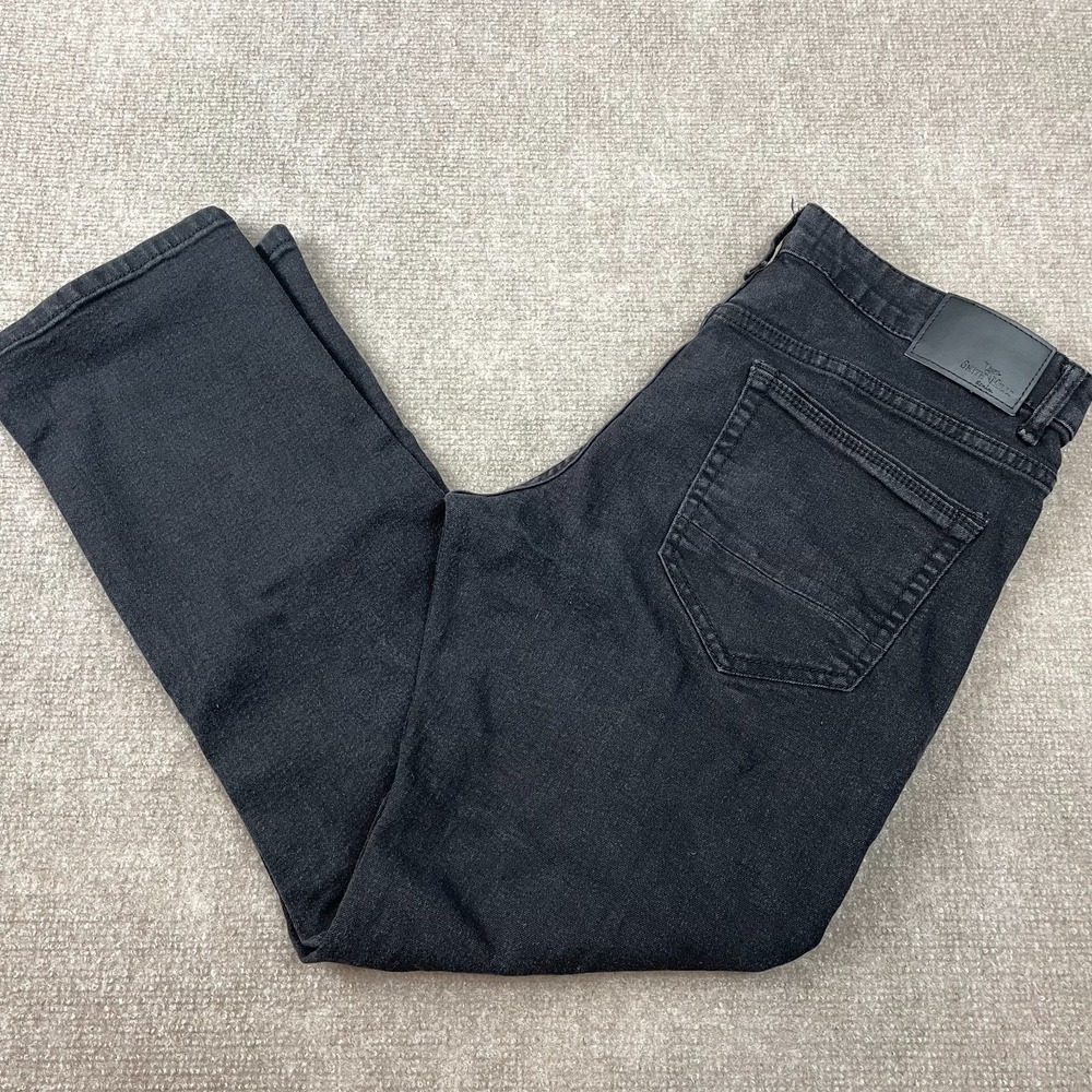 Smith & Mills Straight Leg Jeans Mens 34x30 Gray Denim Cotton Stretch Low Rise